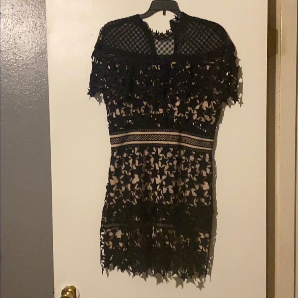 Cocktail Star Cut Out Dress- Black/ nude